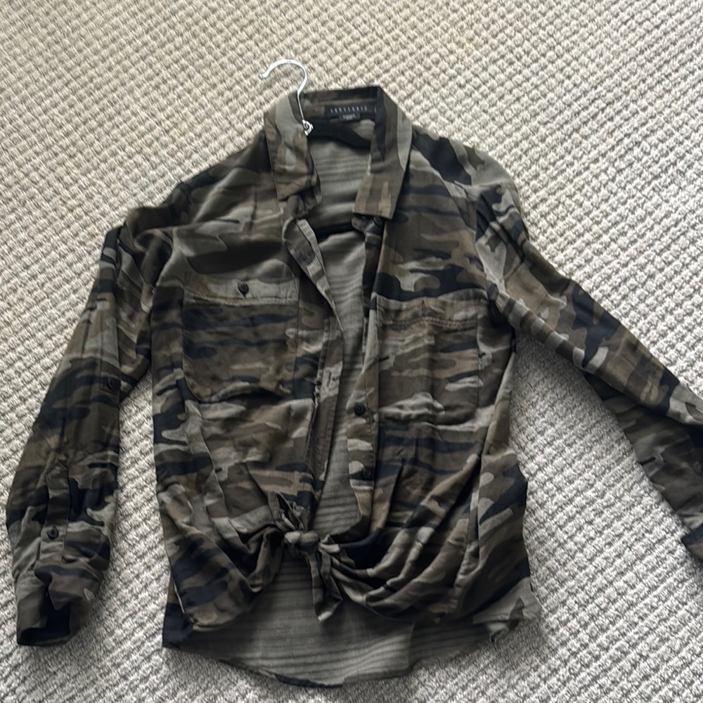 Sanctuary Olive Boyfriend Shirt